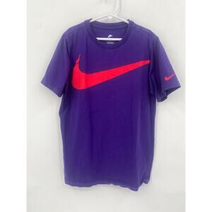 Nike Kids Purple Big Swoosh The Nike Tee Short Sleeve Large